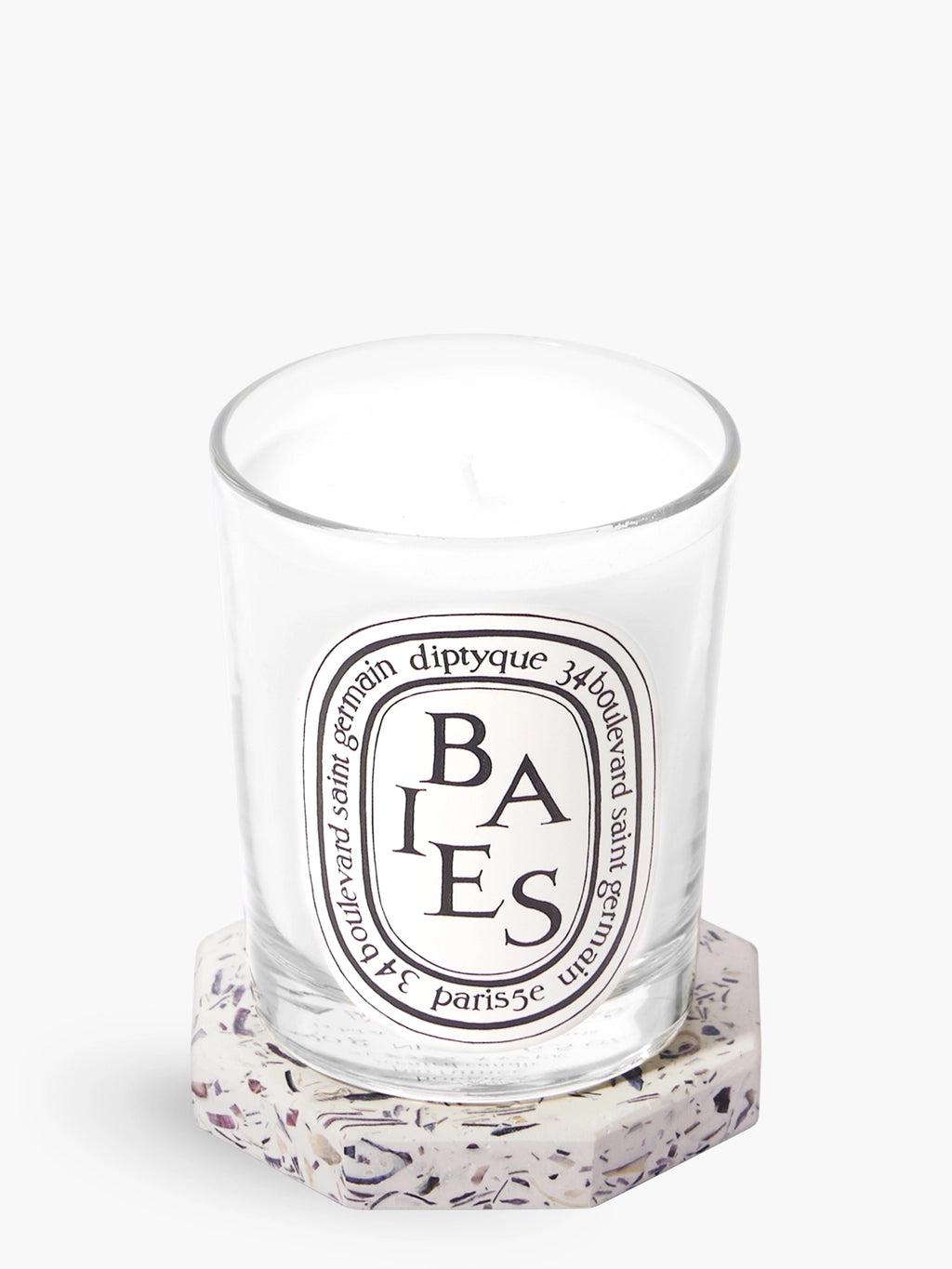 Support octogonal en forme de coquillage pour petites bougies classiques 160 g 